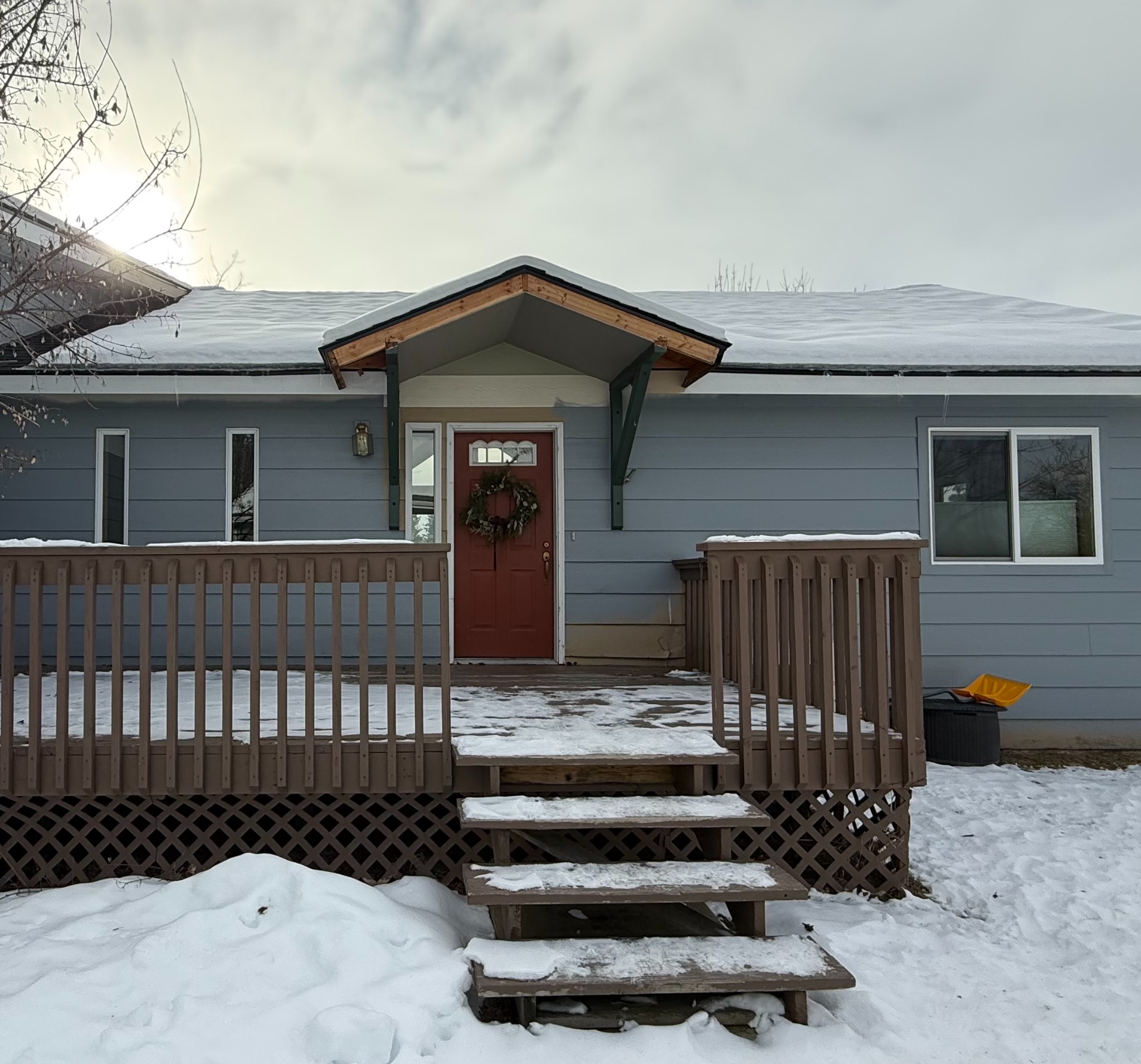 Original Whitefish home entry before renovation